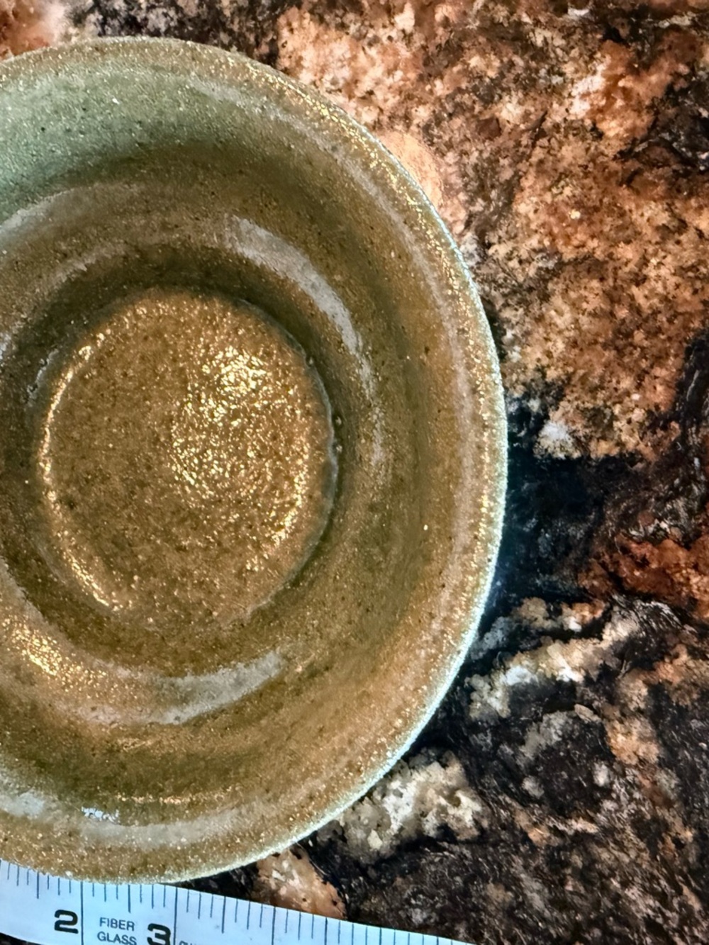 Handcrafted Ceramic Serving Bowl in Green and Brown - Picture 3 of 6